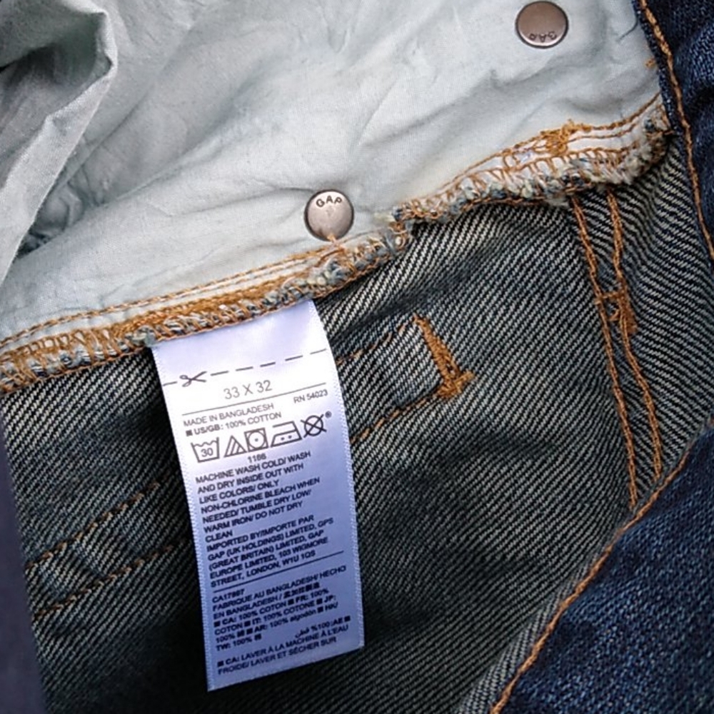 Gap Denim Men's Jeans 33x32 Straight-leg NWT - Picture 14 of 15